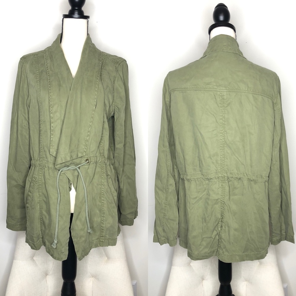 Max Jeans Olive Green Light Wright Jacket Sz XL